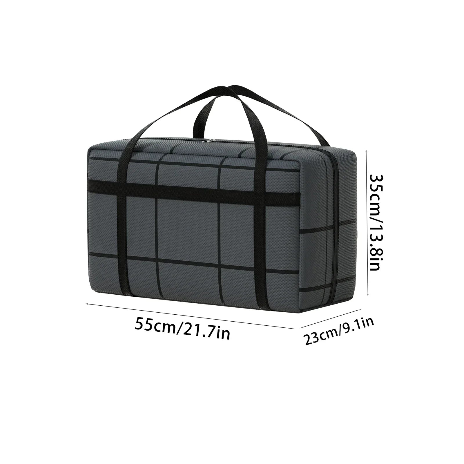 Portable Large Capacity Folding Clothing Storage Bag Hand-Held Duffel Bag Double Zipper Padded Bag Wardrobe Organizer Moving Bag Zpaxo 40L