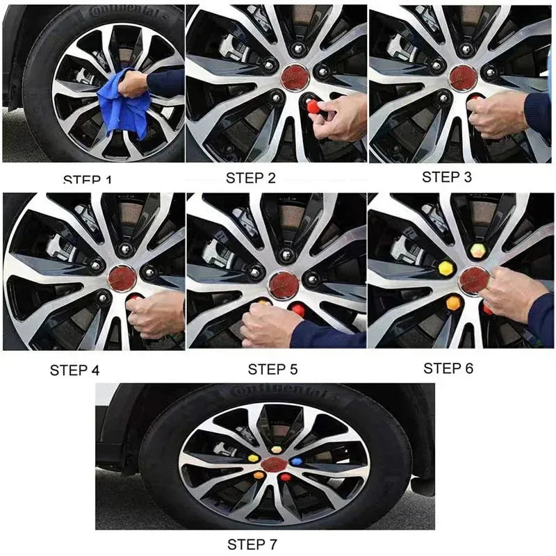 17mm Car Wheel Nut Caps – 20/40/60 Pcs Hub Bolt Covers