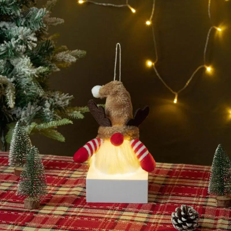 Illuminated Christmas Themed Plush Santa Snowman Deer Toy Easy