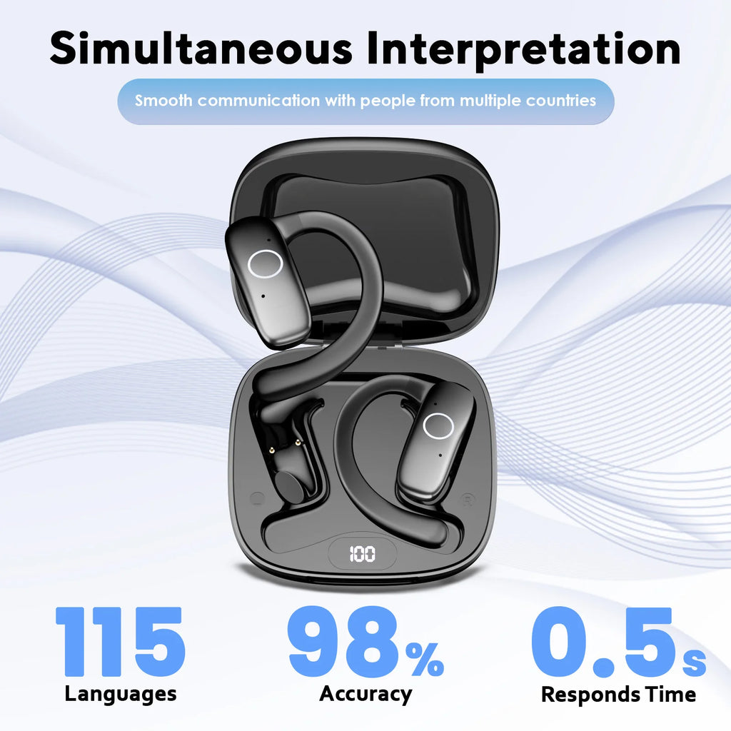 Bluetooth 5 4 Wireless Translation Headphone Multi Languages Business