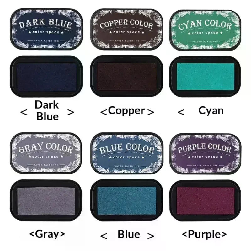 Color Space Series Water Based Ink High Density Sponge Inkpad Planner Art Scrapbook Supplies School Accessories Stationery Zpaxo
