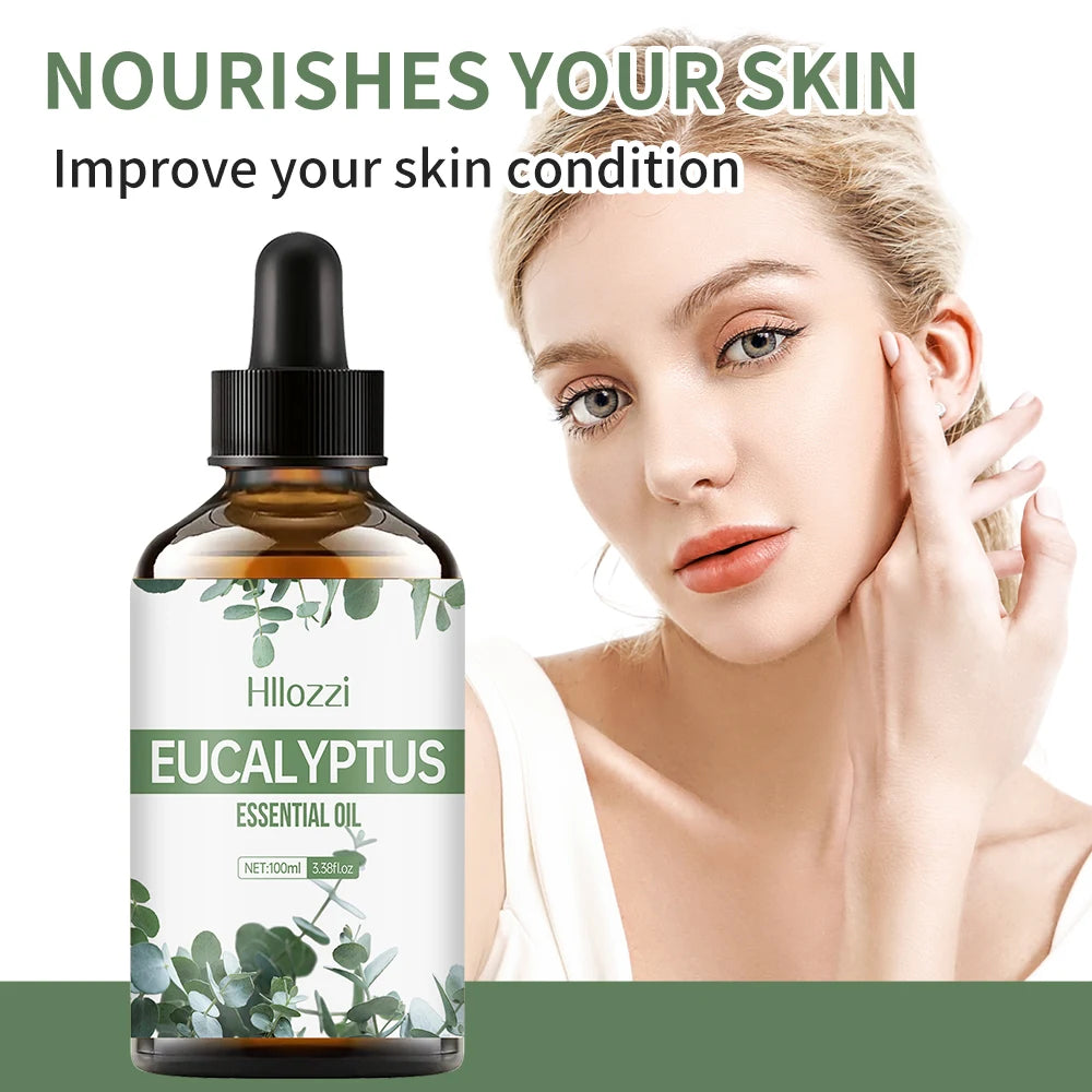 EUCALYPTUS ESSENTIAL OIL a high-quality moisturizing nourishing massage oil with a refreshing scent, suitable for all skin types Zpaxo