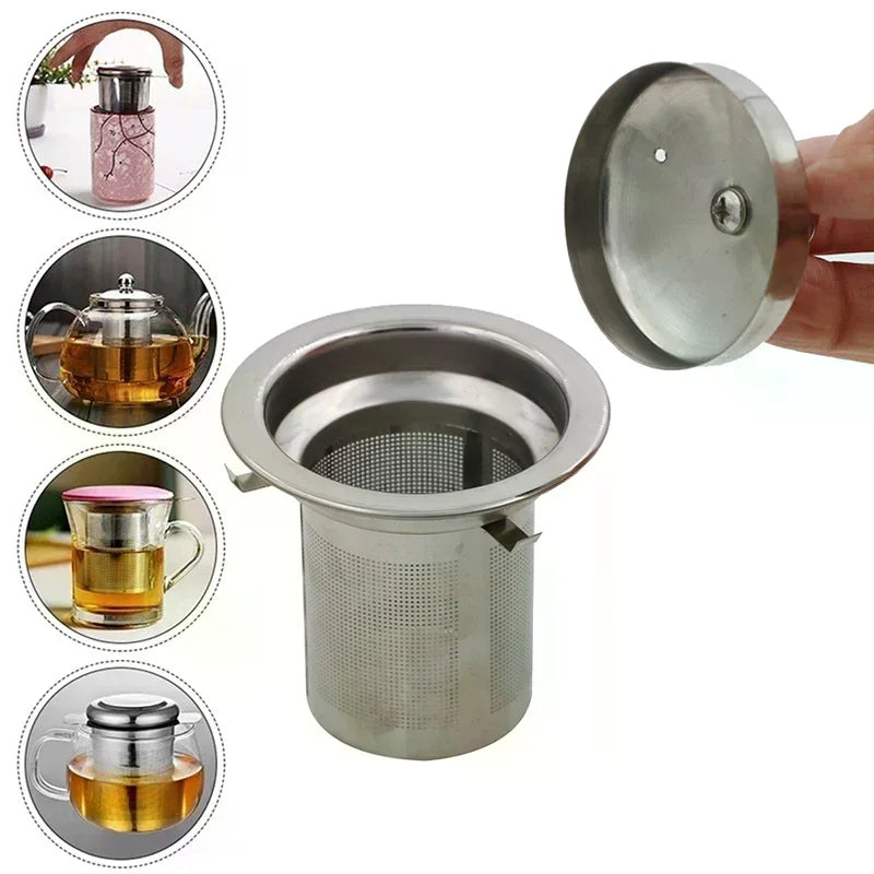 Stainless Steel Teapot Reusable Mesh Infuser Tea Strainer Leaf Spice Zpaxo