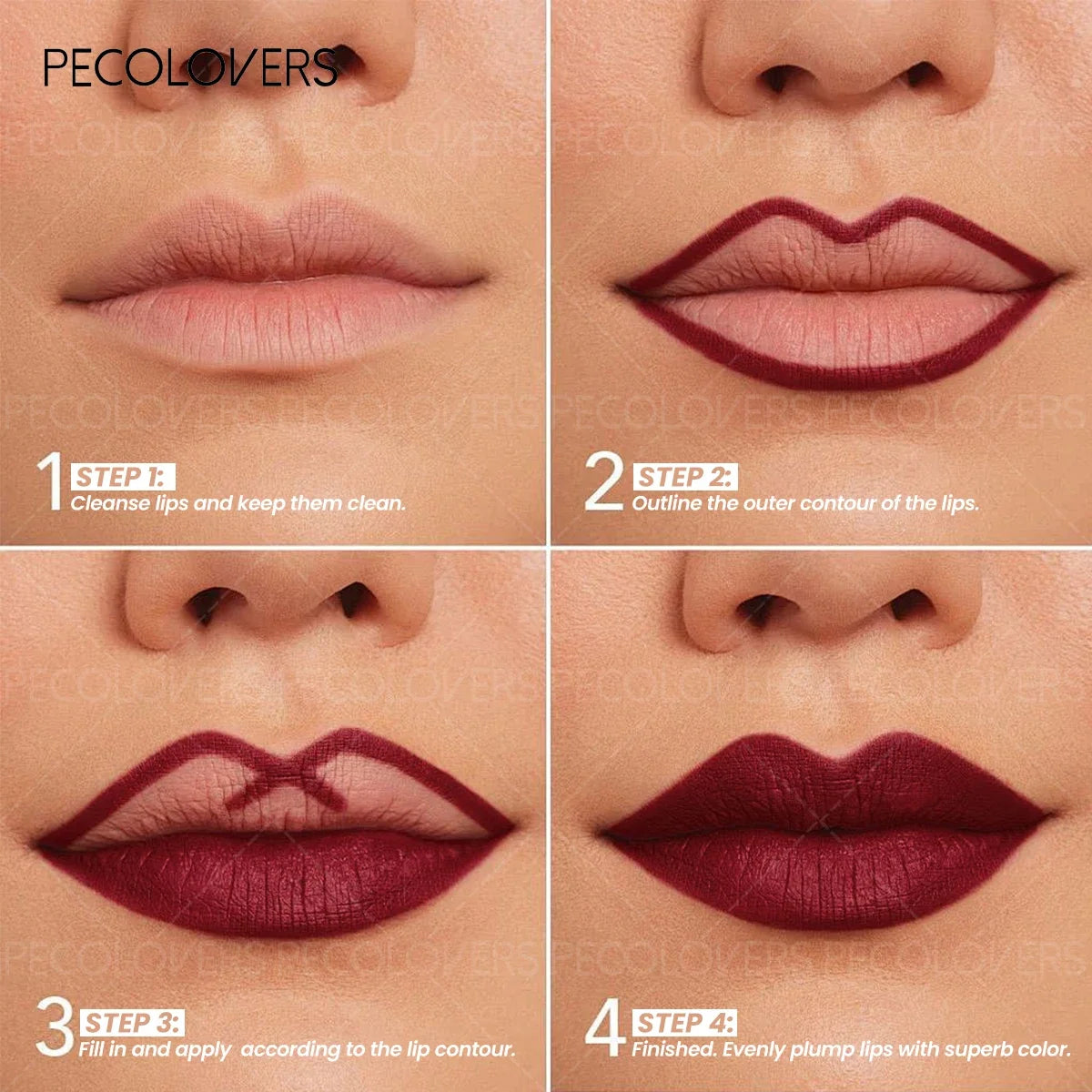 Matte Lip Liner Long-lasting Brown Purple Pink Series Waterproof Zpaxo