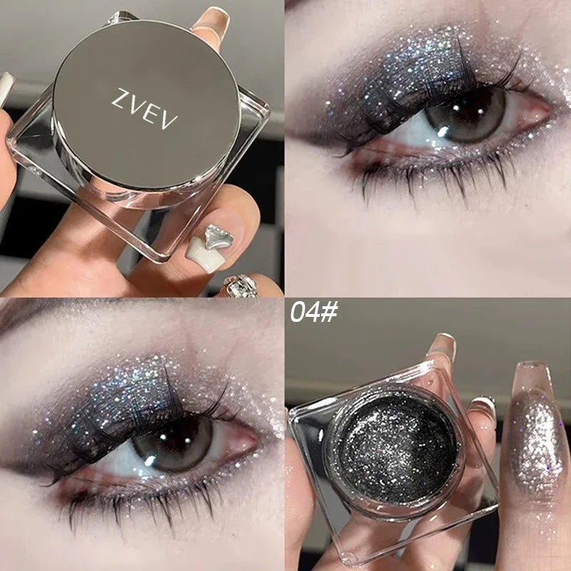 Gorgeous Glitter Eyeshadow Long Lasting Waterproof Pearlescent Glitter Shimmer Eye Shadow Eyes Body Glitter Makeup Cosmetics Zpaxo 04