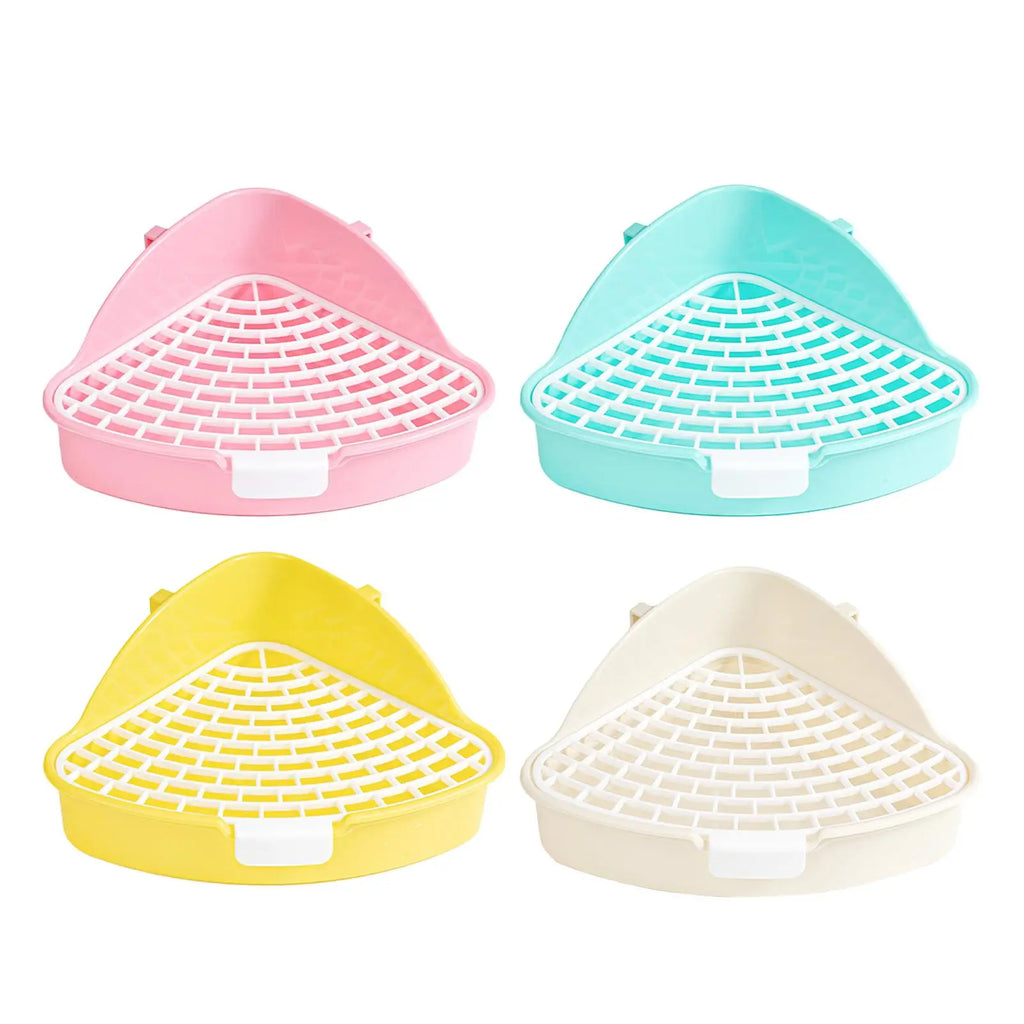 Rabbit Litter Pan Pets Toilet Small Animal Potty Trainer Easy to Clean for Small Animals Bunny Hamster Chinchillas Ferrets Zpaxo