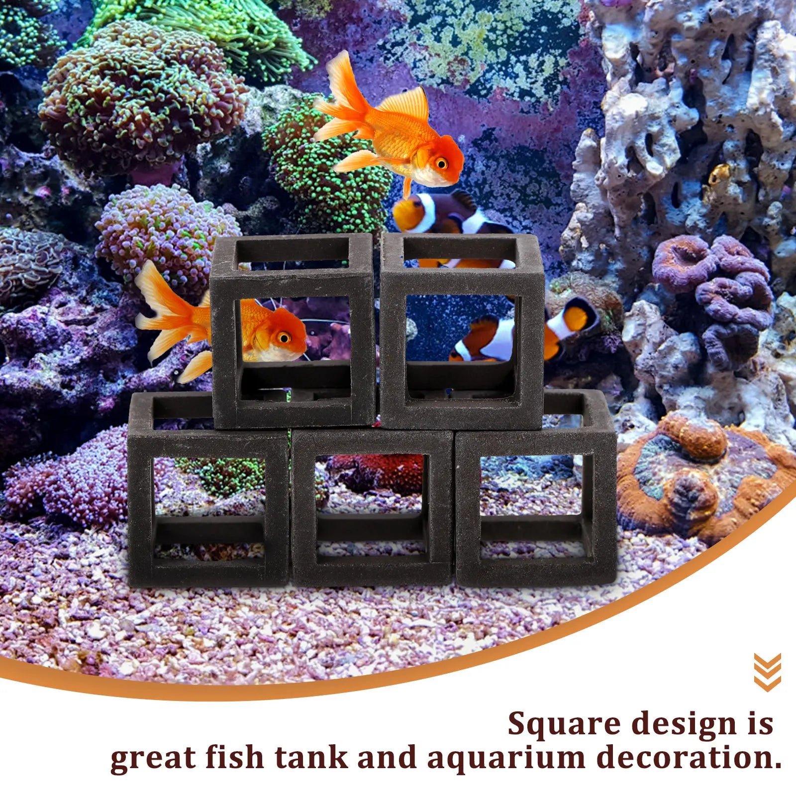 Fish Tank Decor Aquarium Ornament Durable Safe Simulated Natural Use