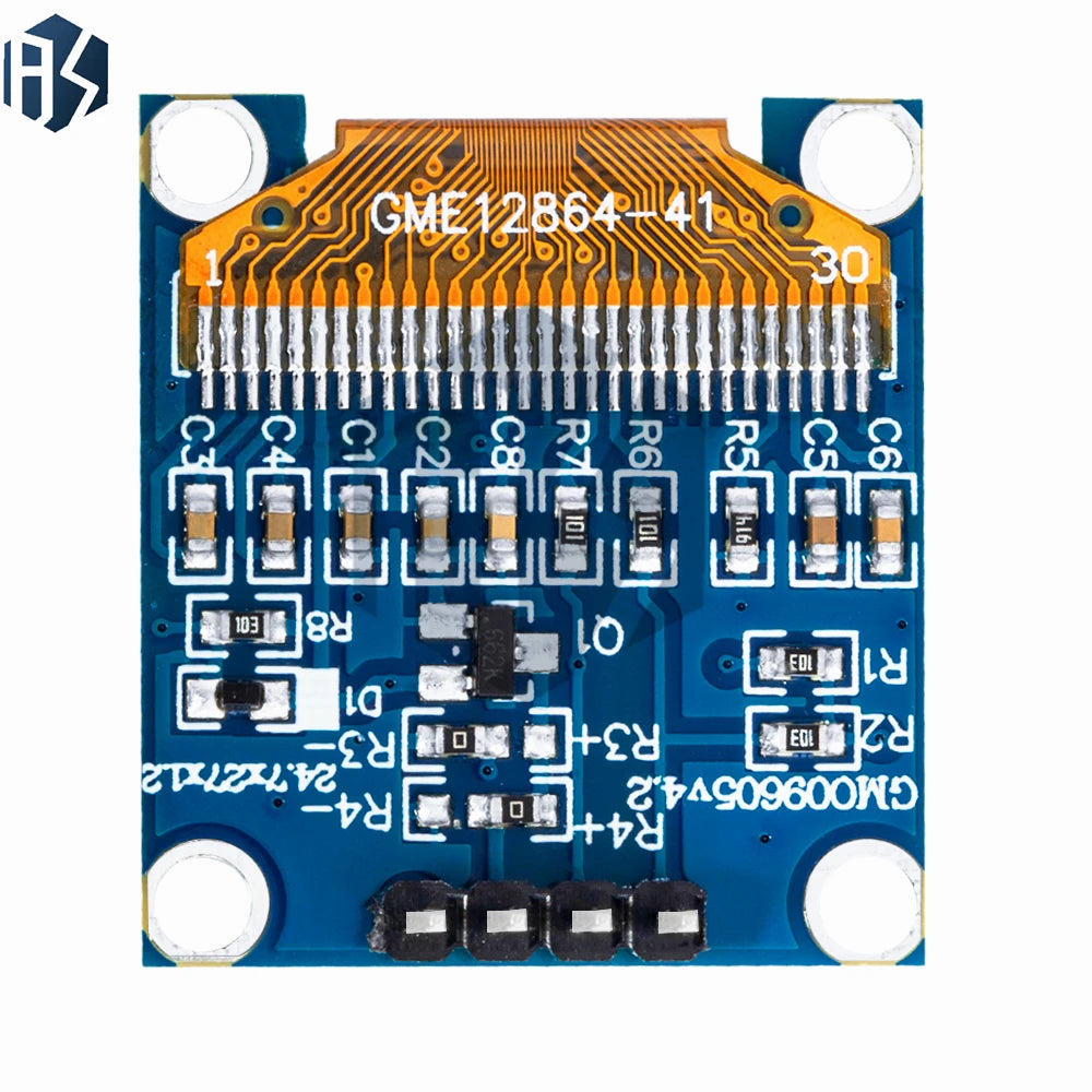 I2C SSD1306 OLED Display Module 128x64 Dual-color Yellow Blue Screen Zpaxo
