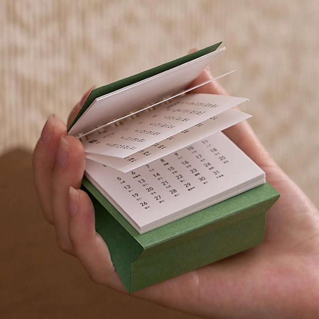 2026 Mini Desk Calendar Jan Dec Coil Daily Scheduler Paper Planner