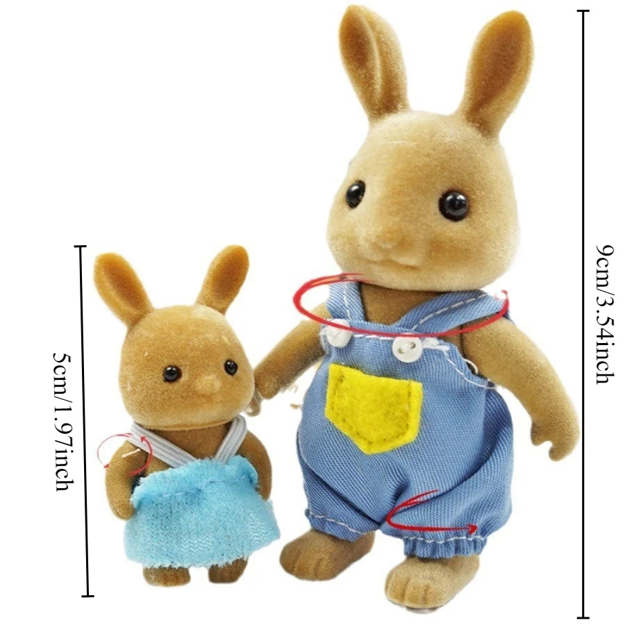 1 12 Simulation Rabbit Easter Bunny Dollhouse Figures Miniature Doll