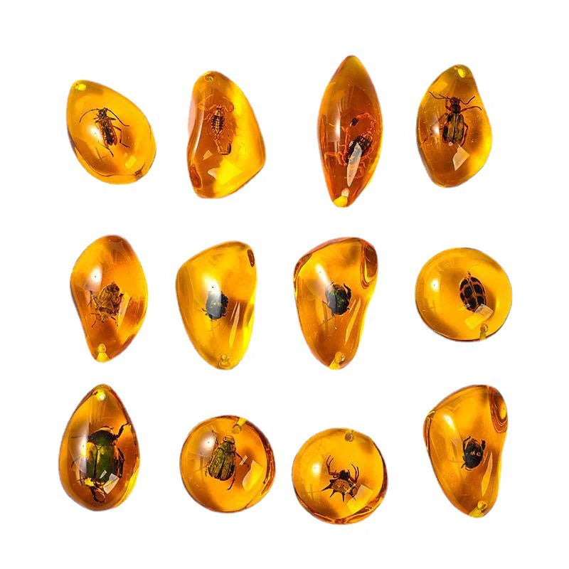 Mineral Stones Home Decor Insects Amber Gemstone DIY Hand Crafts Gift And Insects Amber Gemstone Scorpion Natural 1PC Zpaxo Style2
