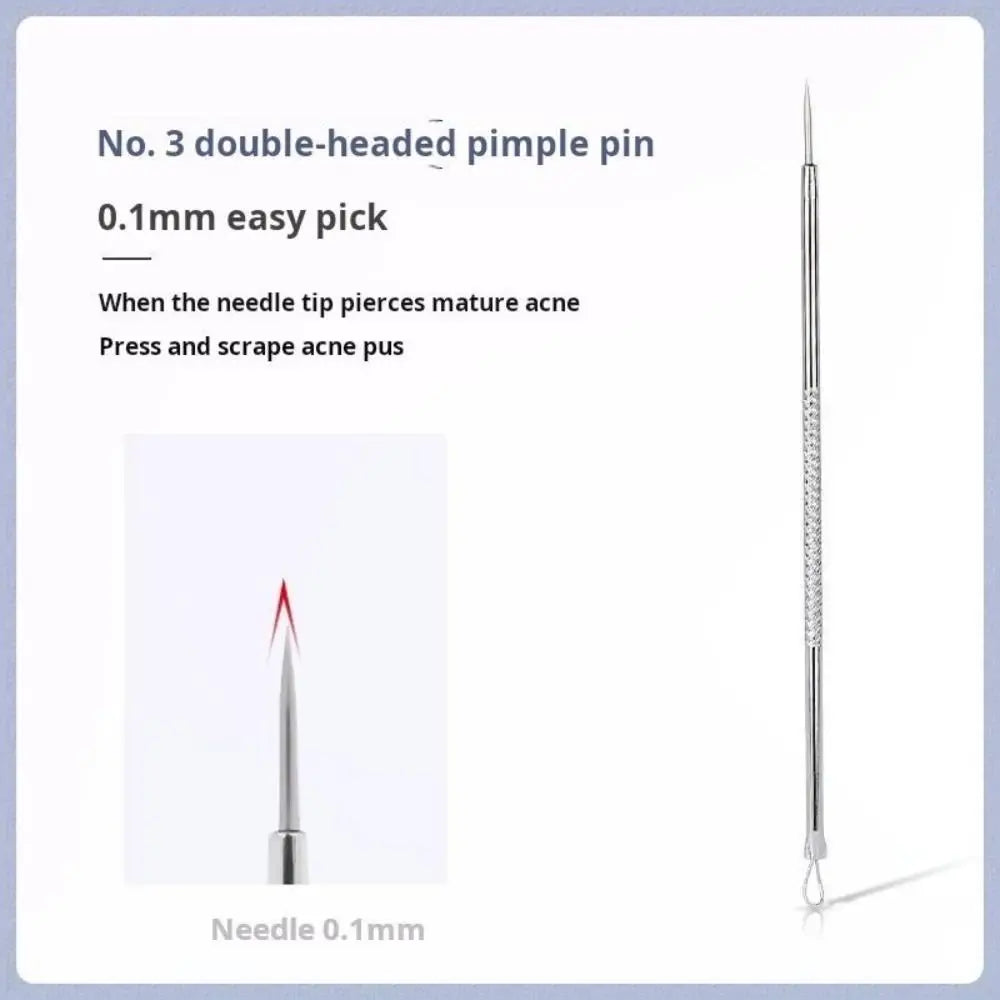 Premium Curved Acne Needle Stainless Face Skin Care Blackhead Tweezers Kit Professional High Hard Blackhead Remover Zpaxo
