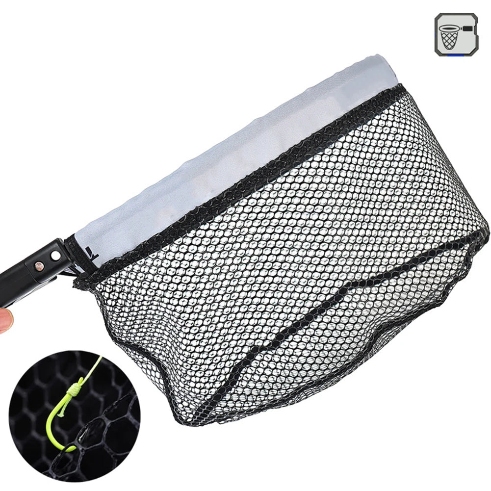 Fly Fishing Landing Net Non-slip Handle Foldable Tackle Bag Trout