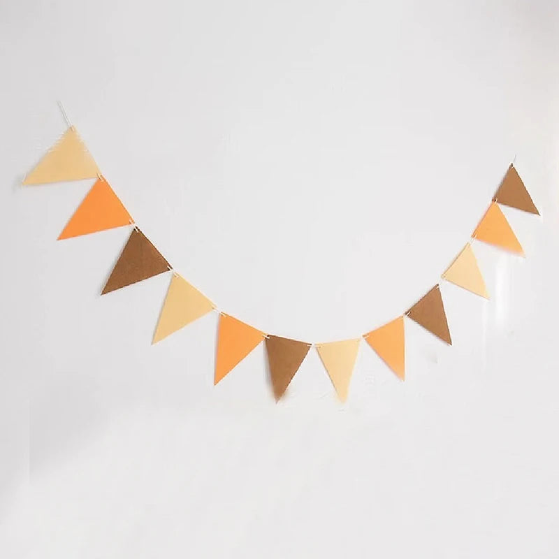 12 Flags Colorful Triangle Pennant Garland Multicolor Felt Banner Zpaxo G