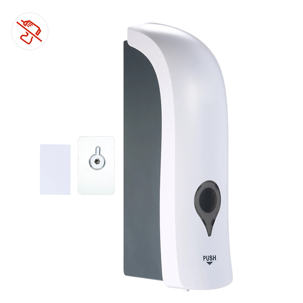 300ml New Liquid Dispenser No Drilling Wall Mounted Single-Head Manual Soap Dispenser Bathroom Shower Gel Liquid Shampoo Holder Zpaxo White