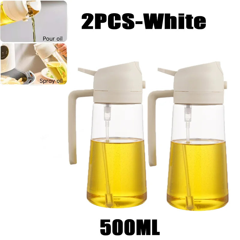 Camping BBQ Baking Vinegar Soy Sauce Spray Plastic Bottle Oil Spray for Cooking Olive Oil Sprayer Kitchen Gadgets 200/300/500ml Zpaxo Brown