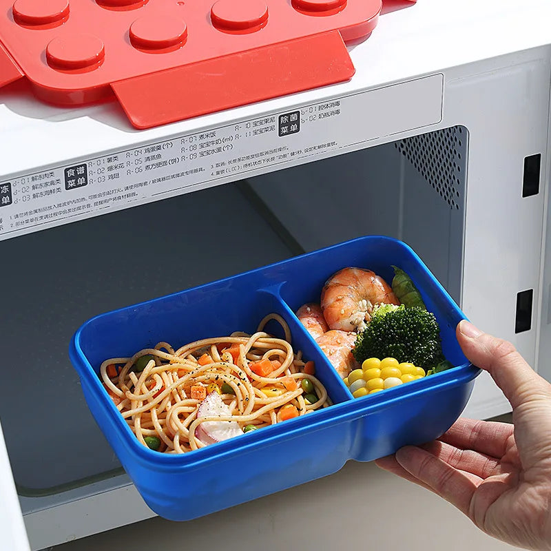Kids Building Block Bento Lunch Box – Leakproof Microwave Safe Kids Bento Lunch Box Zpaxo