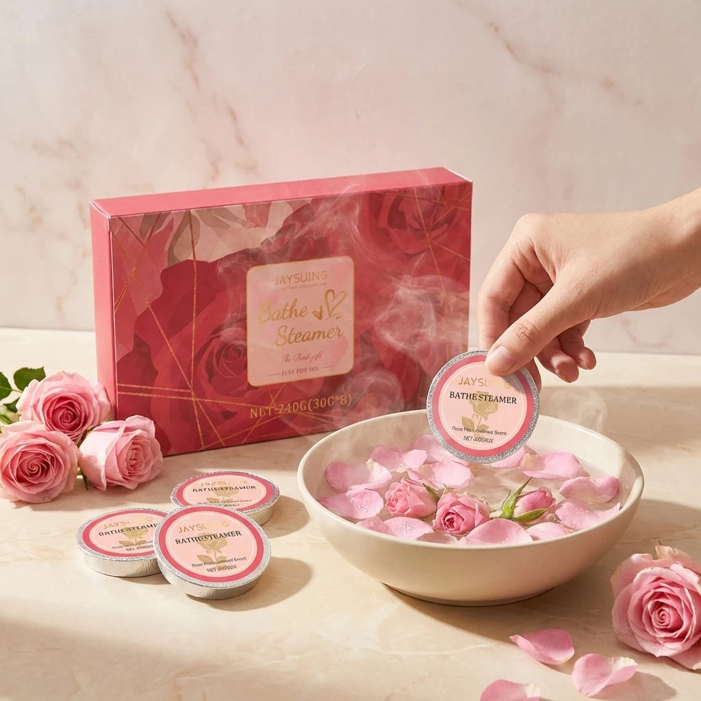 Rose Aromatherapy Shower Tablets – Relaxing Shower Steamers 8pc Aromatherapy Shower Steamers Zpaxo