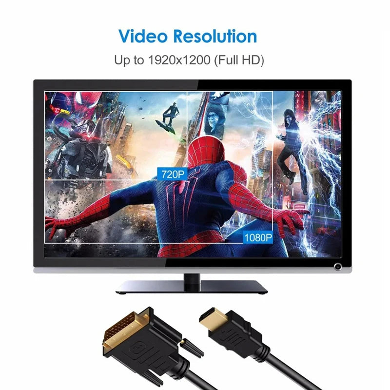 DVI HD HDTV 24+1 Male Cable Digital Video Adapter Laptop Computer Zpaxo