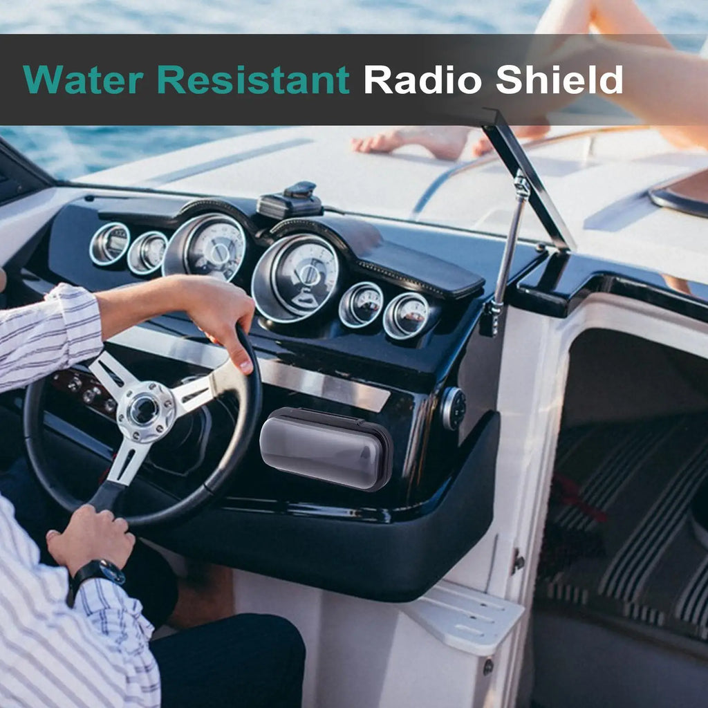 Marine Radio Cover Quick Installation Protector Enclosed Boat Stereo