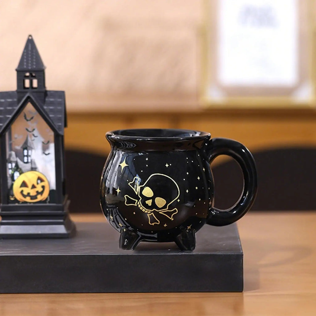 Halloween Mug Ceramic Coffee Spooky Water Drinkware Trick Supports