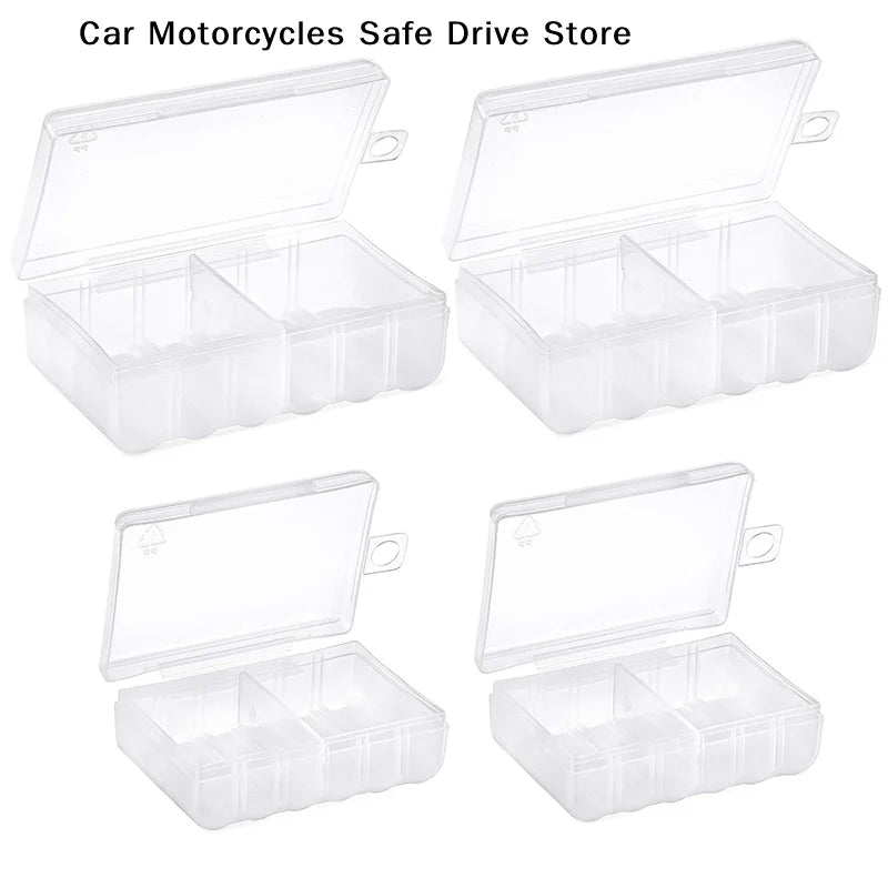 CM6-Compartment Transparent Battery Storage Case Durable Hard-plastic