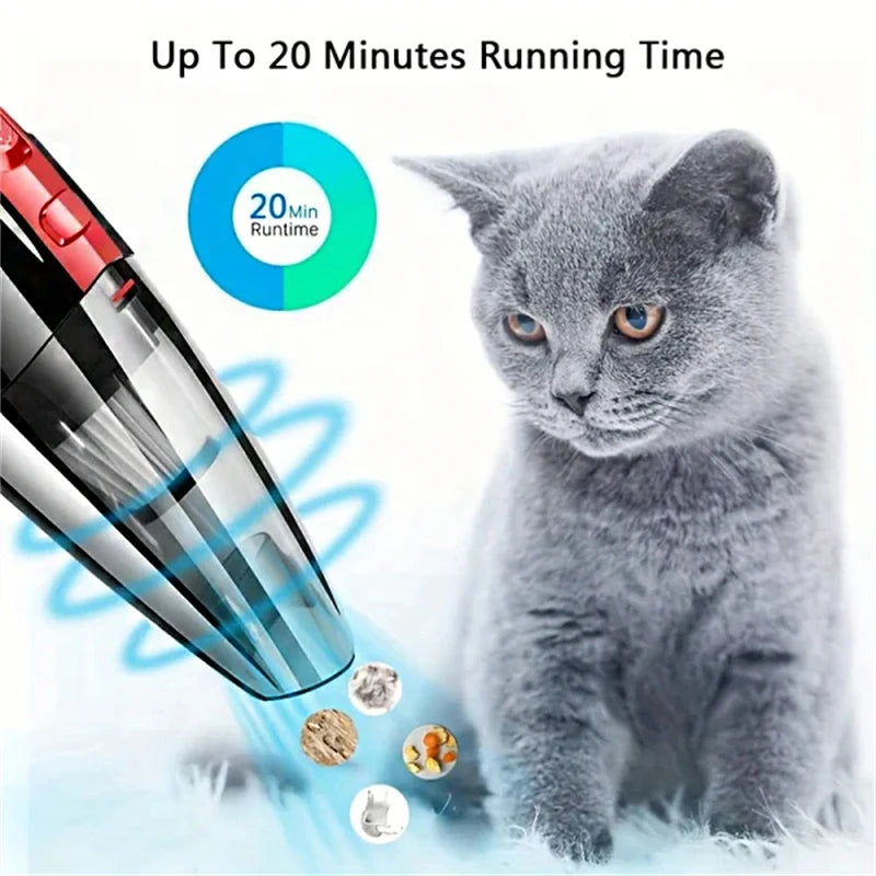 Portable Wireless Vacuum Cleaner Powerful Suction Rechargeable Handheld Vacuum Cleaner Quick Charge for Car Home Pet Hair Zpaxo