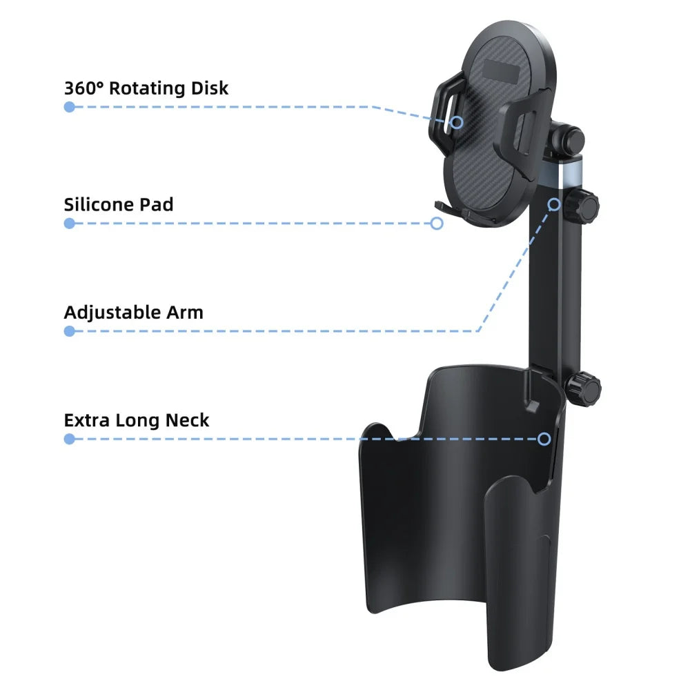 Universal Car Cup Holder Phone Mount – Adjustable Long Neck Car Phone Mount Zpaxo
