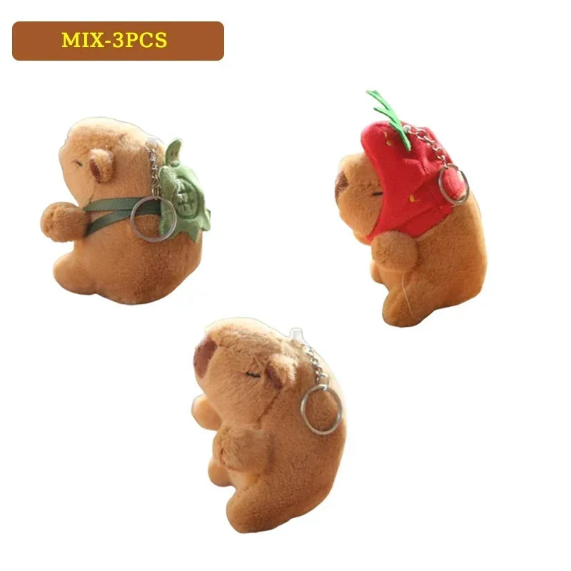 1- Water Dolphin Cotton Red Lovely Cute Creative Capybara Pendant Zpaxo MIX 3PCS
