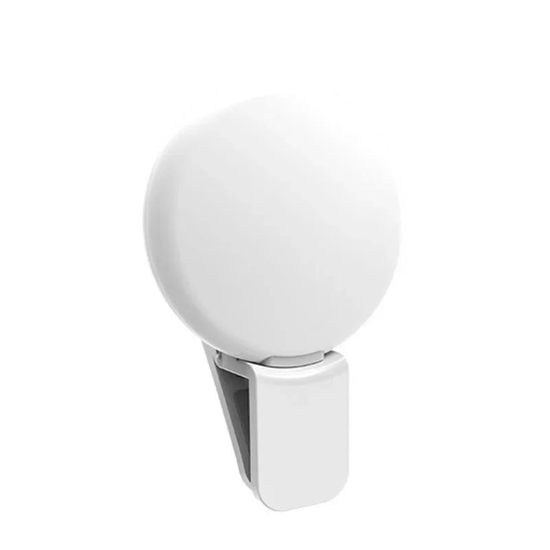 Mobile Phone LED Selfie Ring Light Portable Mini Durable Practical Zpaxo WHITE