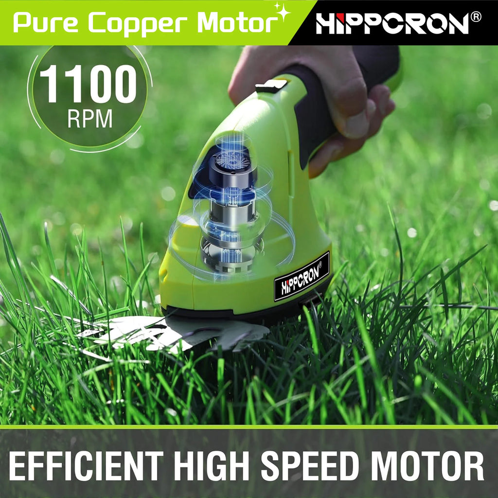 HIPPCRON 1 Portable Hedge Trimmer Cordless Handheld Mower Home Garden