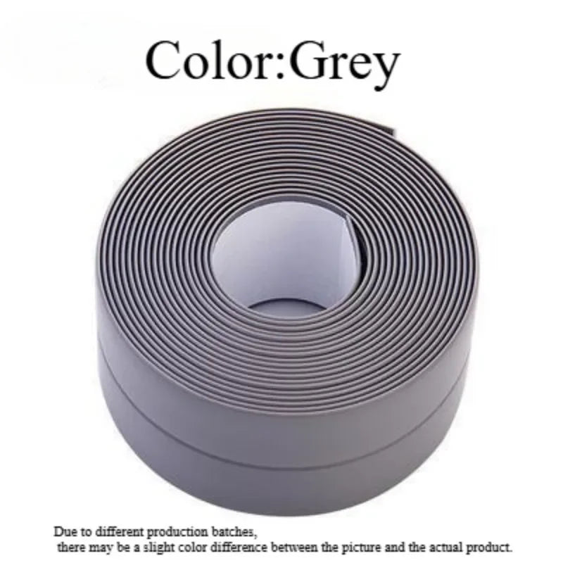 1 Roll of Waterproof White PVC Self-Adhesive Tape - Perfect for Bathroom, Sink & Kitchen - Super Strong Stickiness! Zpaxo grey 3.2m 2.2cm