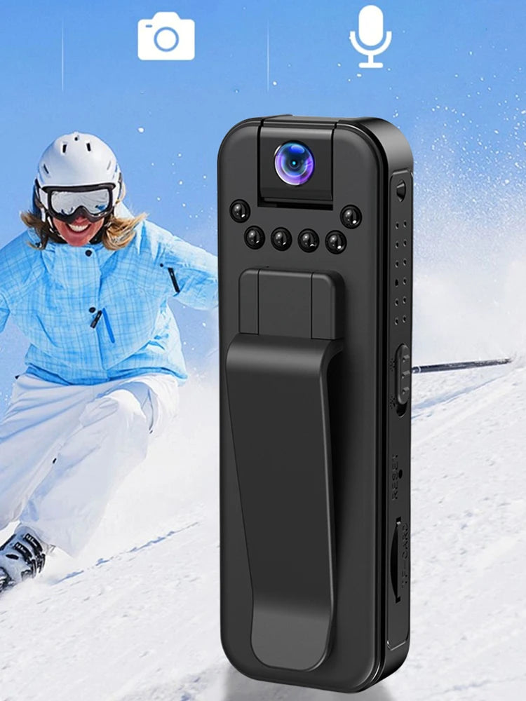 HD 1080P Mini Camera Back Clip Infrared Night Vision Portable Digital