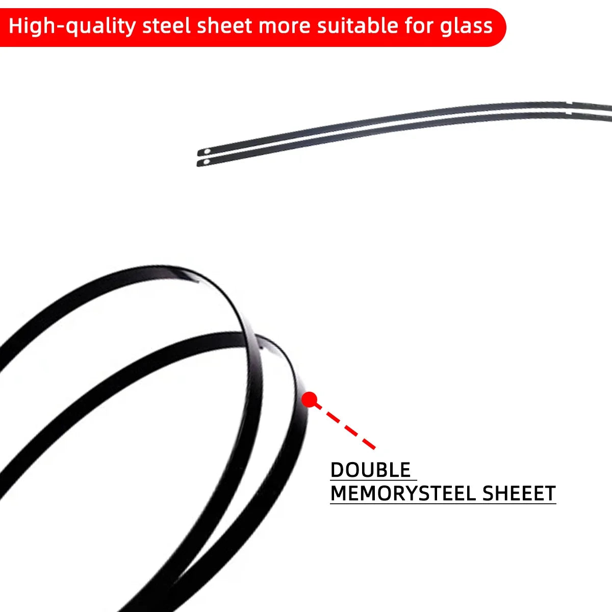 Universal Frameless Wiper Blades Soft Rubber Hook Mount Car Zpaxo
