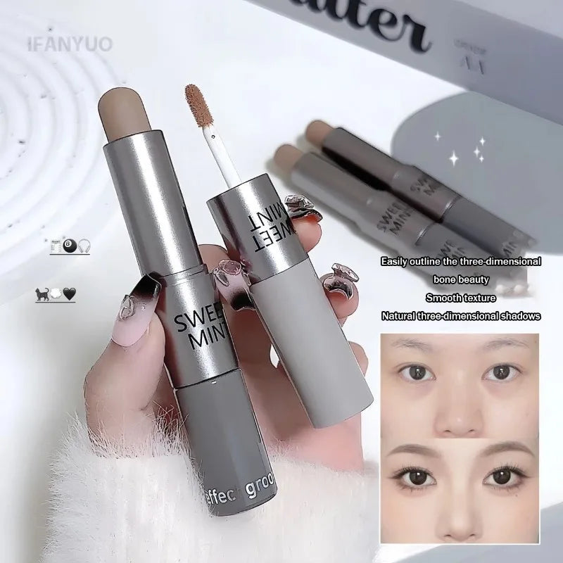 Matte Concealer Contour Stick Moisturizing Lasting Smooth 3D Nose