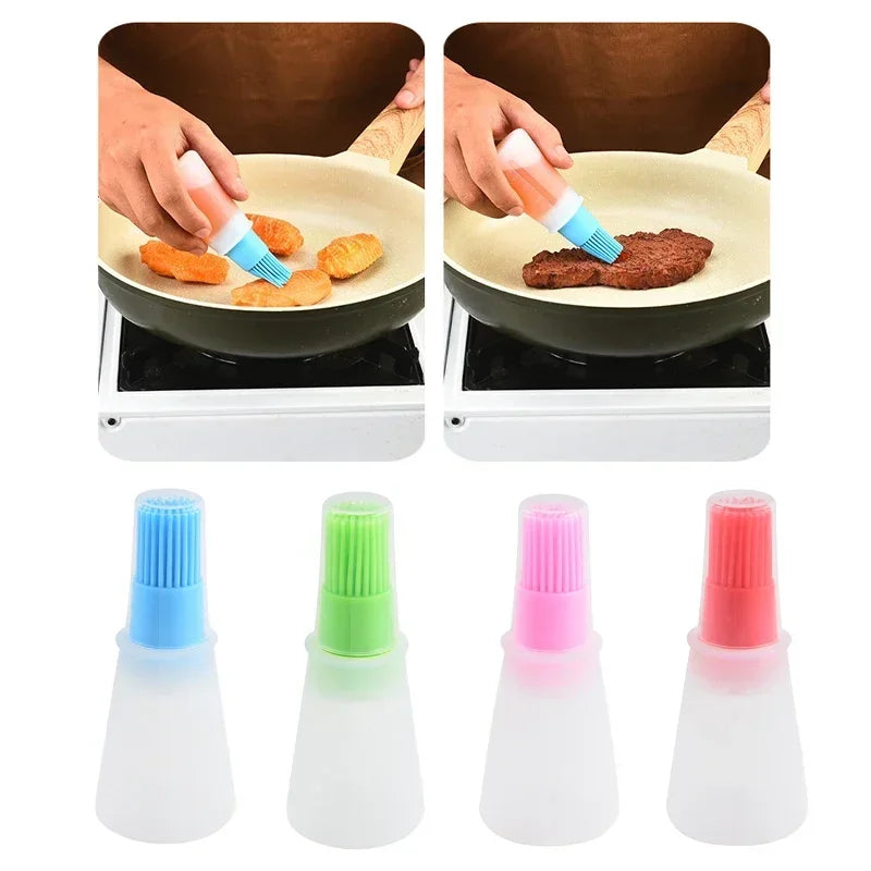 Silicone Oil Basting Brush with Lid – BBQ, Baking & Cooking Silicone Basting Brush Zpaxo