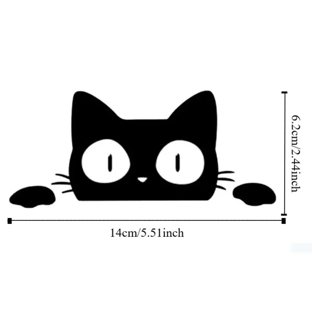 Waterproof Car Window Decals Black White Funny Kitty Scratch Covering Zpaxo