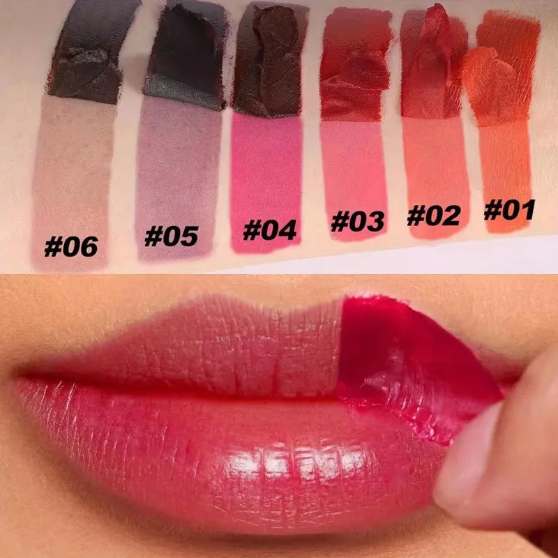 Red Peel-off Lip Gloss Natural Lip Dye Tattoo Tinted Lipstick Non-stick Cup Waterproof Matte Liquid Lipstick Makeup Cosmetics Zpaxo
