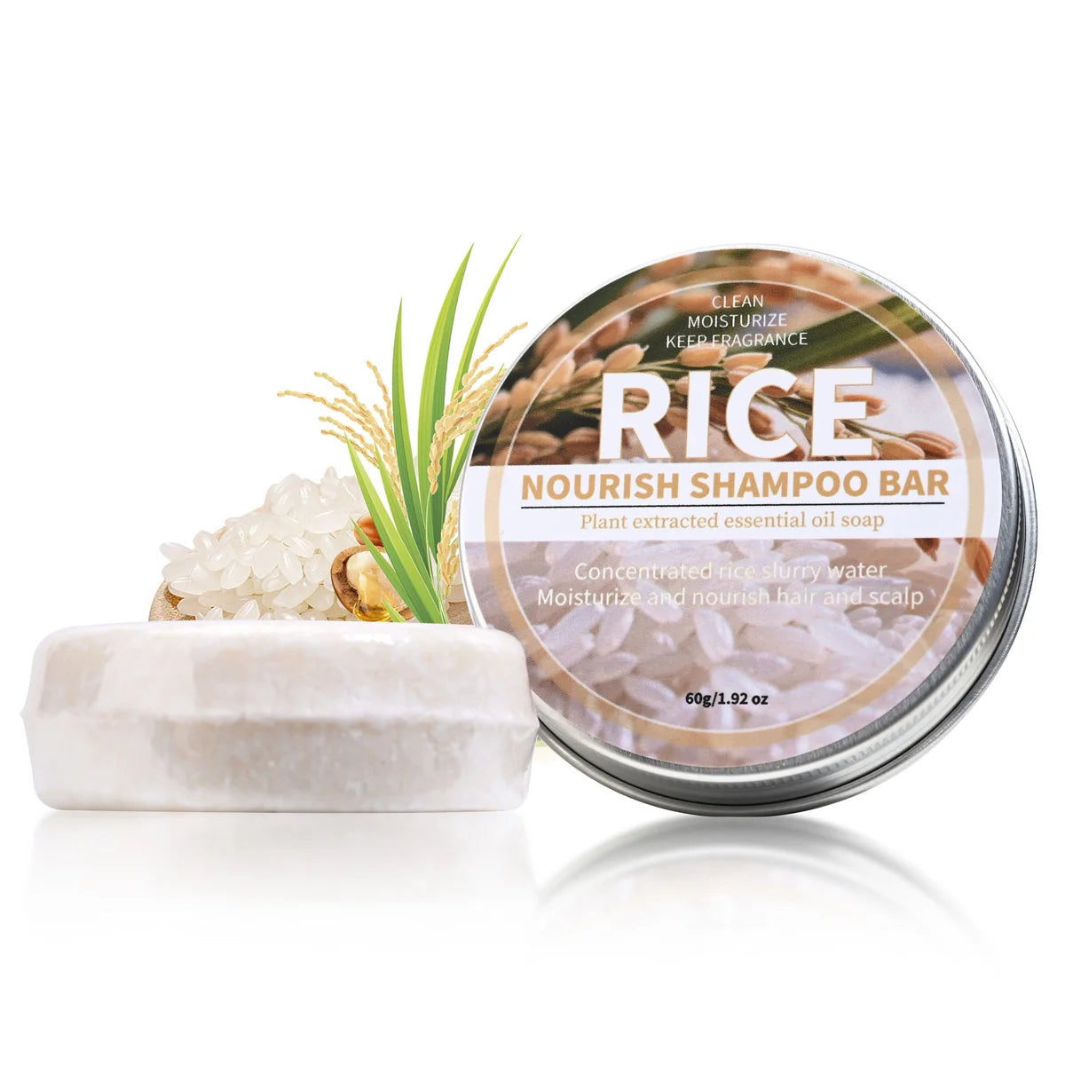 Rice Water Shampoo Bar – Natural Deep Cleansing Hair Soap Shampoo Bar Zpaxo
