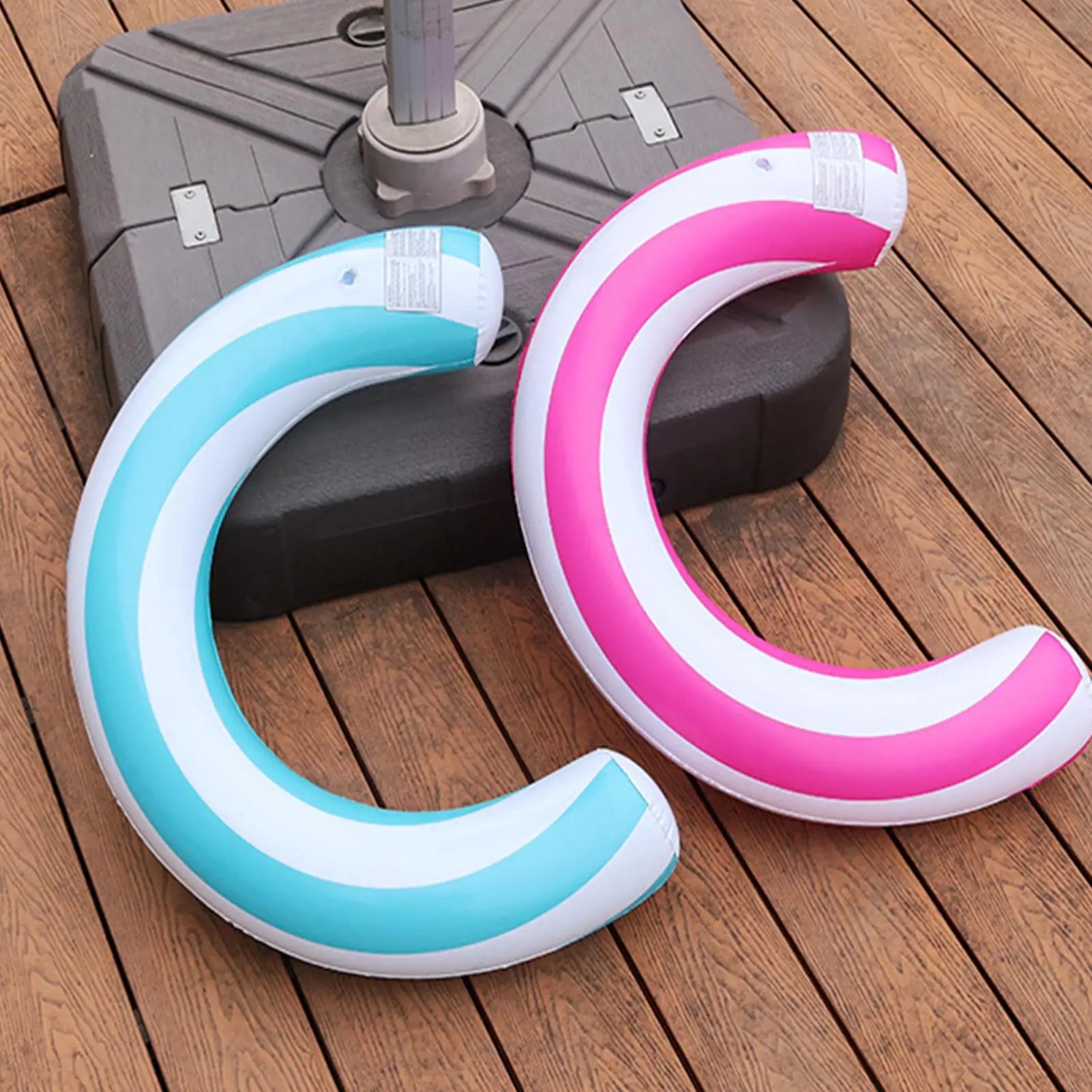 U Shape Inflatable Candy Stripe Pool Noodle Thickened PVC Floating