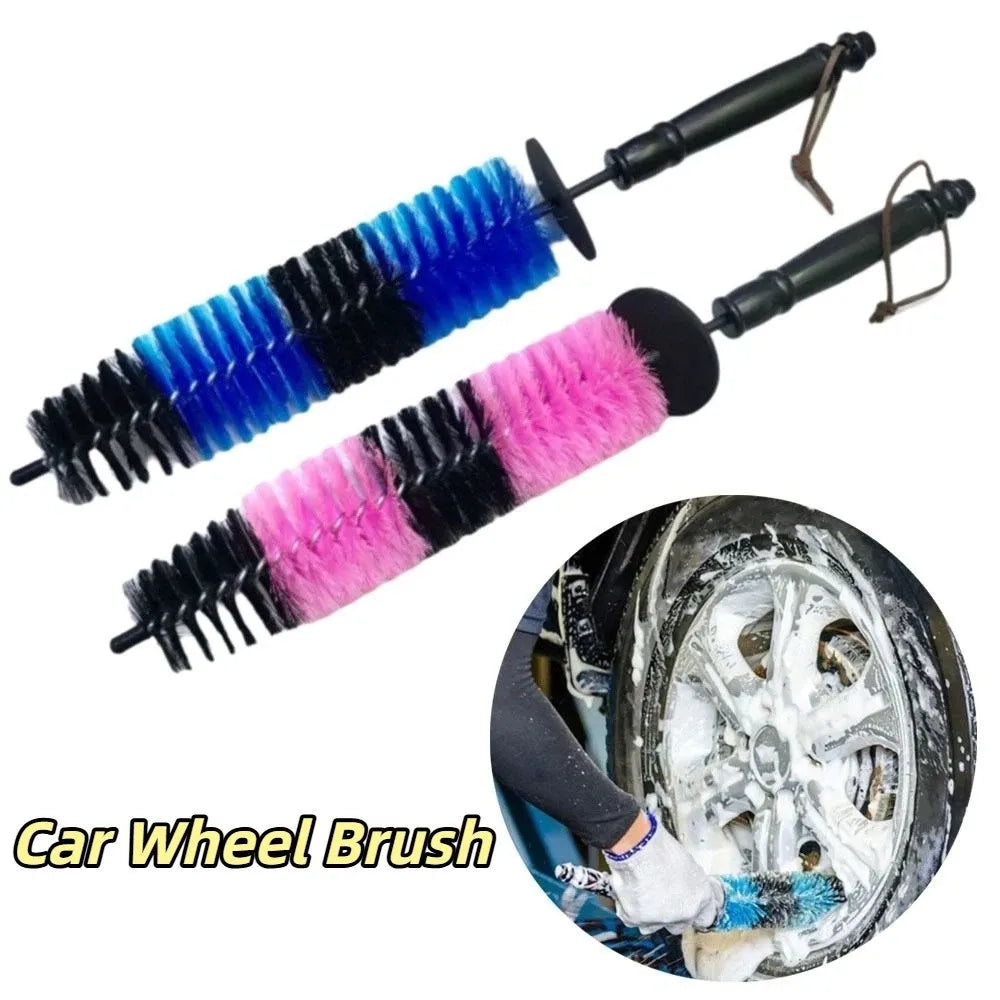 Long Handle Auto Wheel Cleaning Brush Soft Bristles Detailing Design Zpaxo