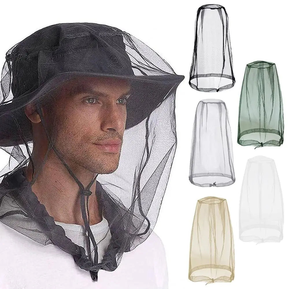 Breathable Mesh Mosquito Head Nets Lightweight Hat Net Cover Outdoor