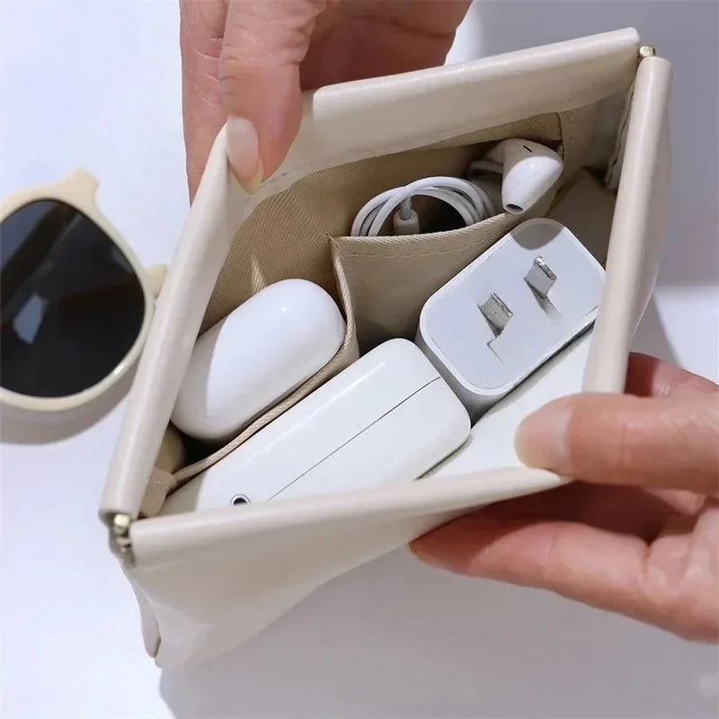 Storage Bag Automatic Closure Perfect Coins Cables Headphones