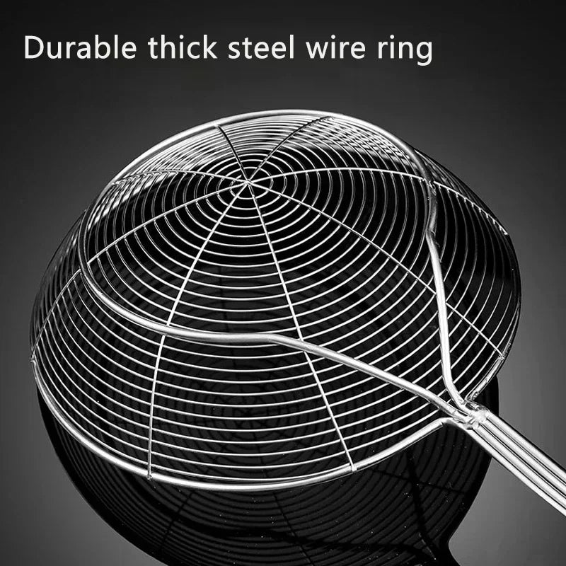 Fryer Basket Skimming Ladle Cooking Skimmers Round Frying Colander Zpaxo