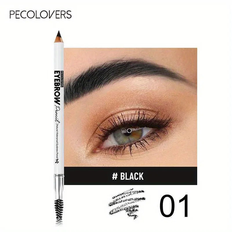 Waterproof Eyebrow Pencil Long-lasting 3 Colors Natural Eye Brow Pencil Brown Black Enhancer Dye Tint Pen Makeup Tools Zpaxo 01