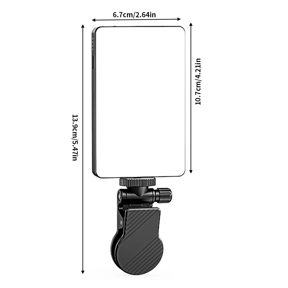 Portable LED Photography Selfie Light 3 Modes Adjustable Dimmable