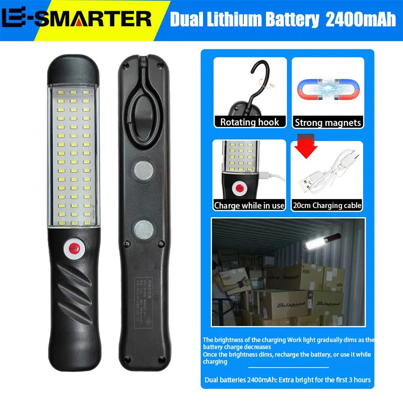 Rechargeable LED Portable Spotlight – 3 Modes, Magnetic Base