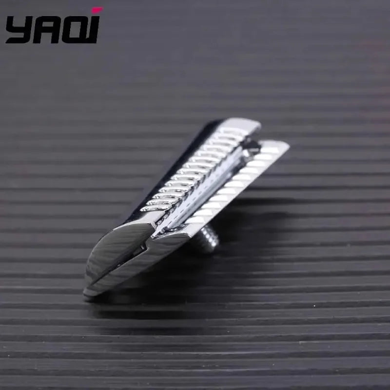 YAQI Slant Safety Razor Head – Aggressive Chrome DE Replacement Safety Razor Head Zpaxo