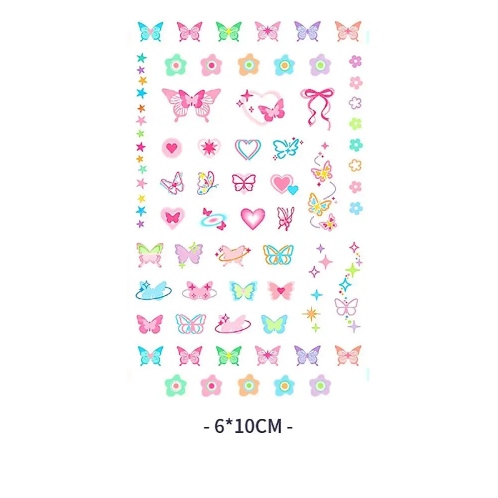 Butterfly Face Tattoo Sweet INS Style Face Decal Tattoo Sticker Long Lasting Temporary Tattoos Makeup Face Stickers Girls Zpaxo