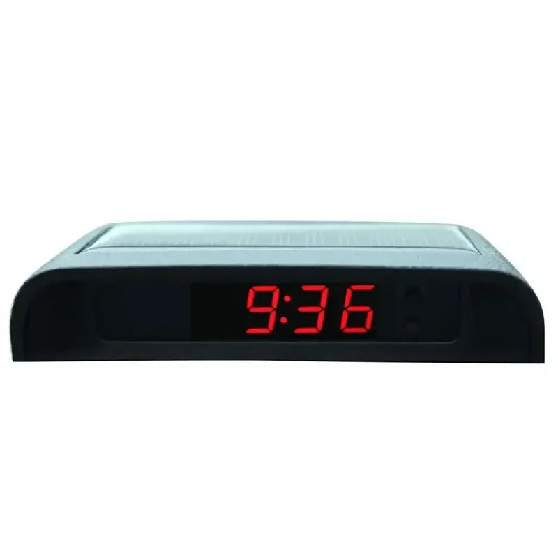 Solar Powered Digital Car Clock – Auto Brightness Stick-On